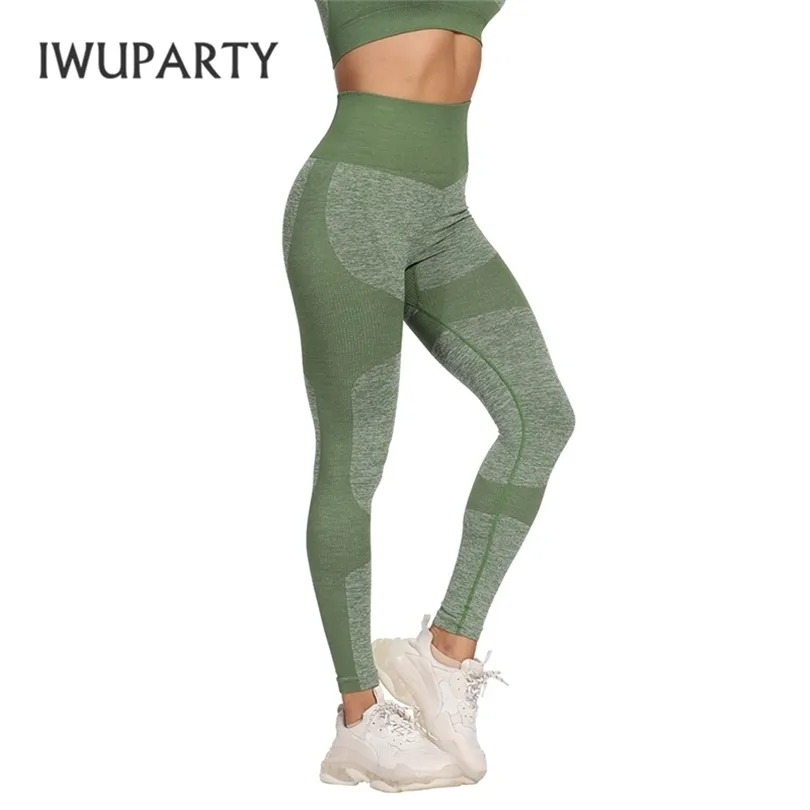 Iwuparty bezproblemowe legginsy sportowe kobiety fitness Gym Odzież wysokiej tali