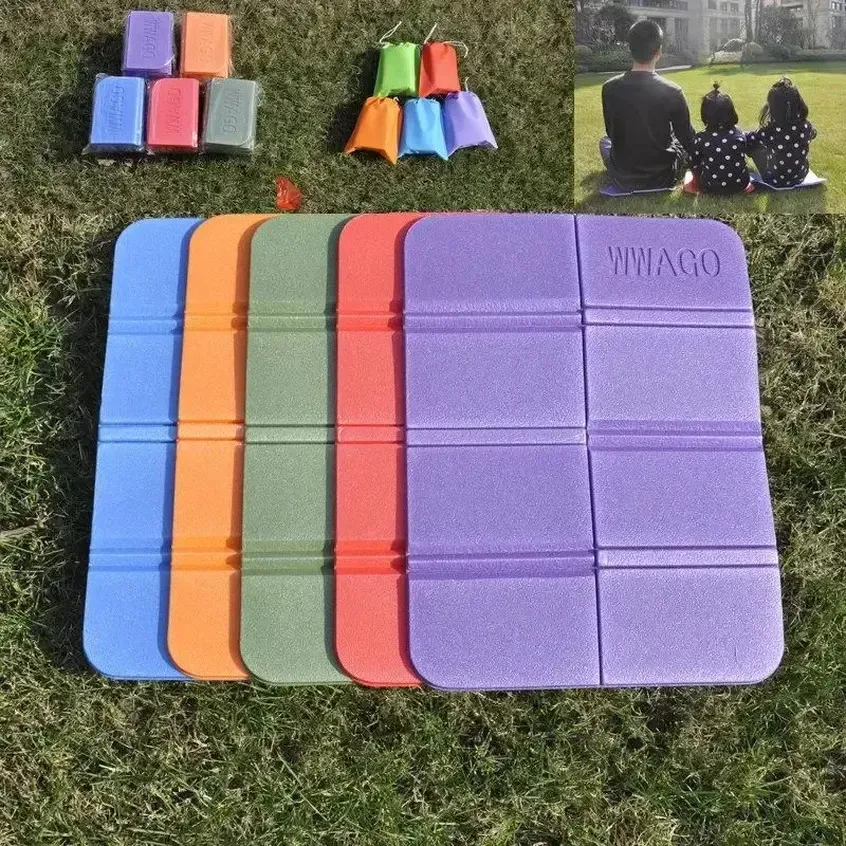 thumbnail interactive-video image 1 of Folding Outdoor Camping Seat Cushion – Waterproof Travel Picnic Sitting Mat Pad, Single Size 1 of 5