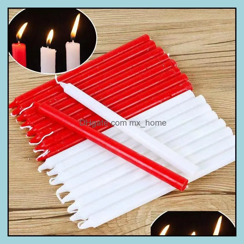 Wedding Supply Red White Romantic Candles Smokeless Daily General Lighting Long Pole Power Outages Party Thanksgiving Candle Wax