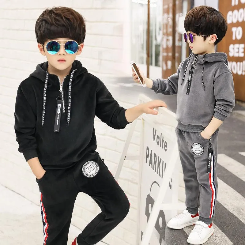 Ensembles de vêtements Adolescent 9 10 11 ans Enfants Garçons Sweatershirt Pantalon Costumes Garçon Survêtements Costume Hiver Infantil Menino Enfants