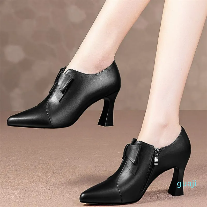 Women Leather Dress Shoes Pointed Toe Slingbacks High Heel Pumps with  Rubber Outsole Waterproof from Dhgate Dress Shoes - price 186.94