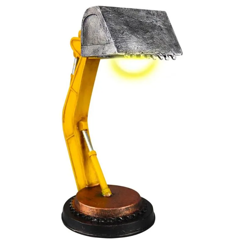 Digger Desk Lamp Unique Forklift LED Industrial Style Bedside Bedroom Decor Excavator Model Retro Light