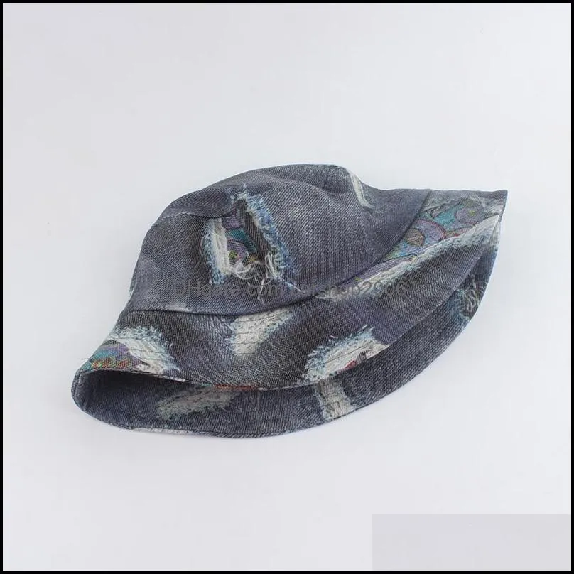 foldable fisherman hat vintage washed denim cotton bucket hats fashion caps hip hop men women panama bucket cap