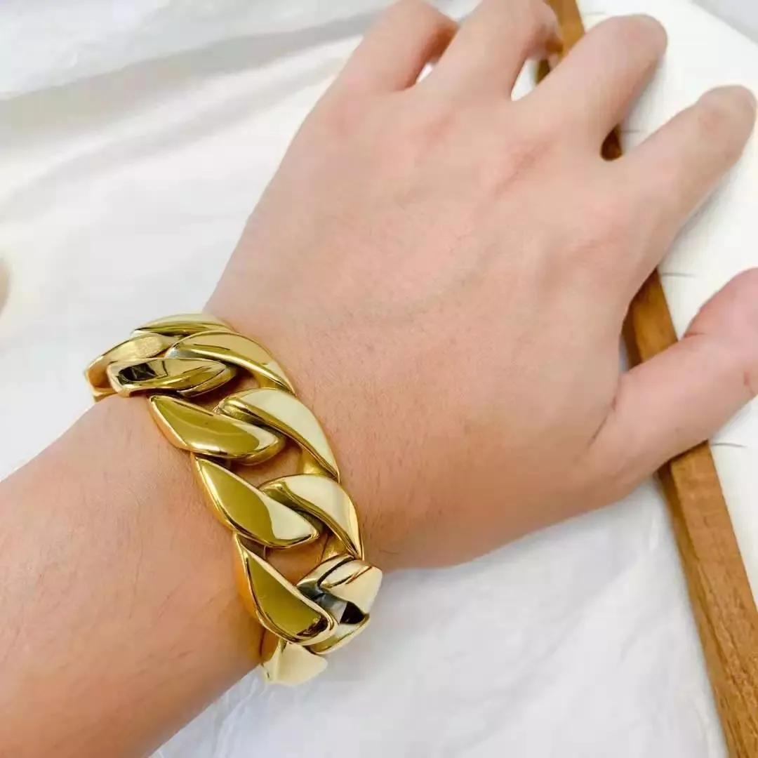 SHANKH-KRIVA Gold-Plated Loust Designer Heavy Bracelet For Mens/Boys-100783