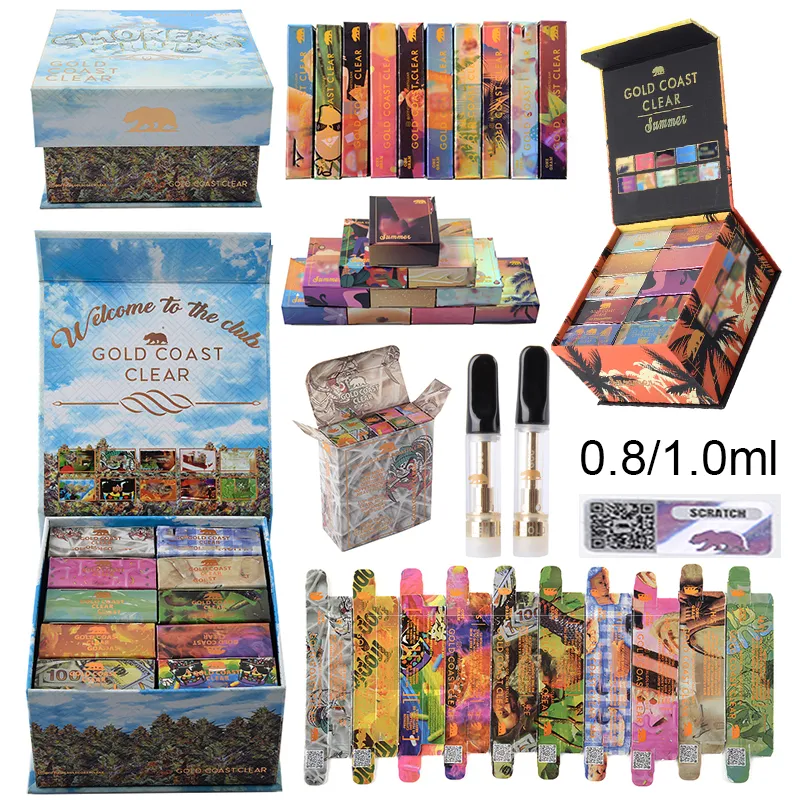 Gold Coast Clear Smokers Club Vape Cartridges Packaging Atomizers GCC 0
