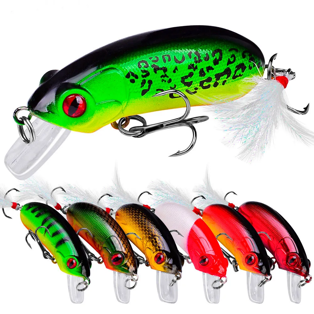 Yeni K1630 6.2cm 10g sert minnow balıkçılık yemleri yemler/alabalık/walleye/Walleye/Redfish için 3D balıkçı gözleri güçlü tiz kancalar için