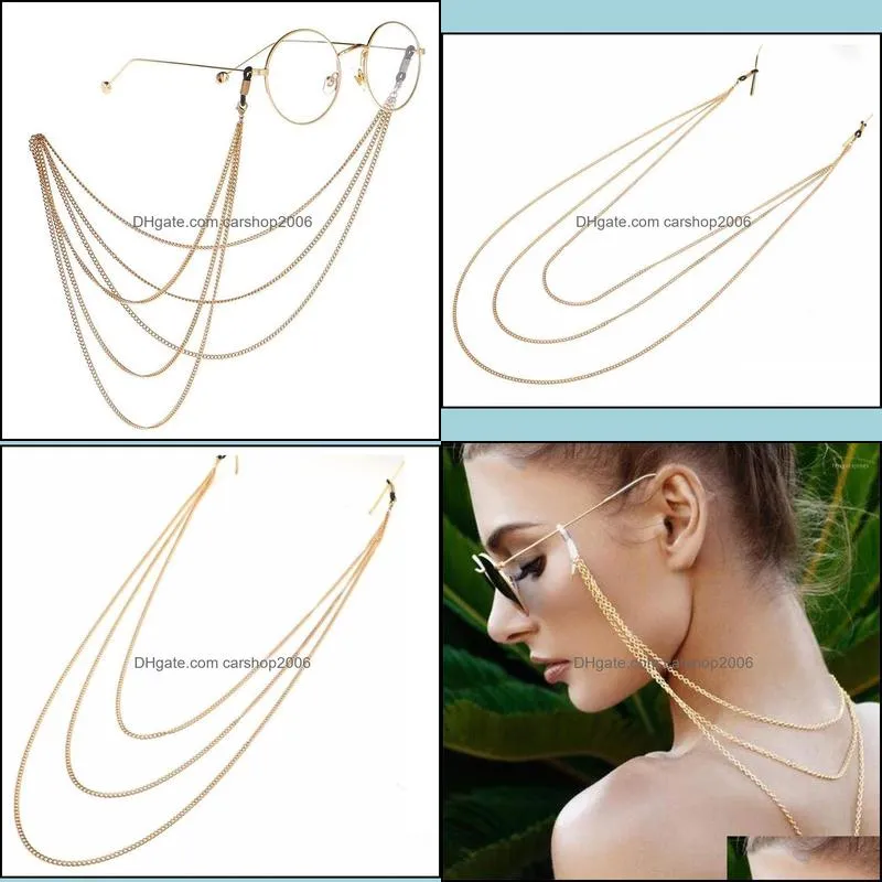 Sunglasses Frames Anti-lost Face Cover Lanyard Glasses Strap Mask Chain For Women Wedding Accessories Long Necklace Jewelry1