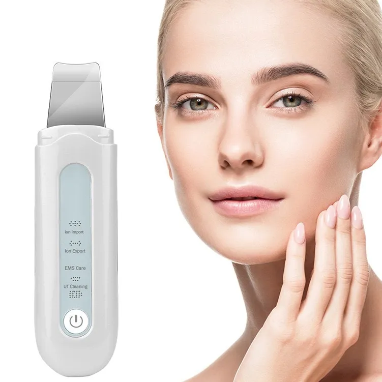 Máquina de descascamento de raspador de poro facial de lavador de pele ultrassônica Ance Remoção de cravo Face Spatula Dispositivo EMS Care