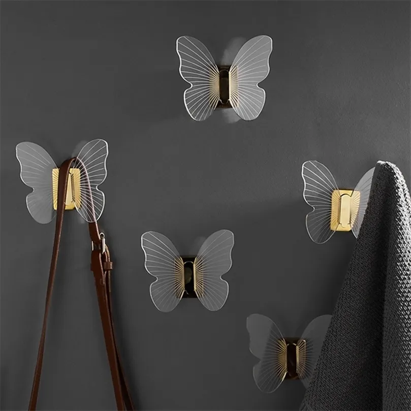butterfly key holder wall decor home decoration accessories hook decorative s coat rack storag 220628