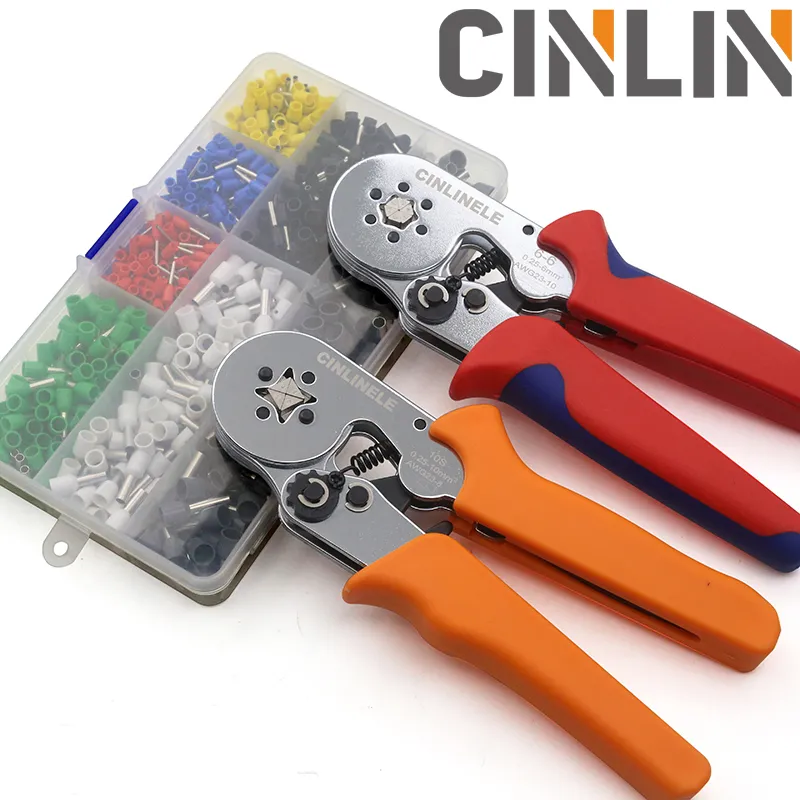 Crimping Pliers & Terminals Set Tube Bootlace VE&TE Hand Tools Electrician Crimper HSC8 6-4 6-6 220428