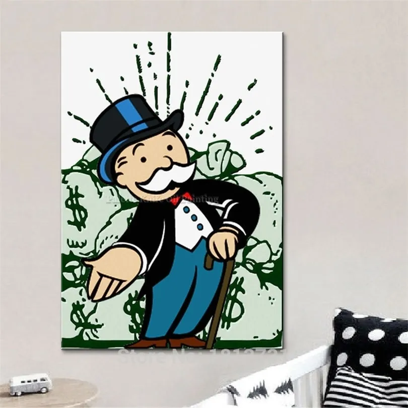 Alec Graffiti-Pop-Art-Leinwandgemälde Straße Urban Money Art Wandkunstbilder für Wohnzimmer Home Decor caudros decoracion005 T200904