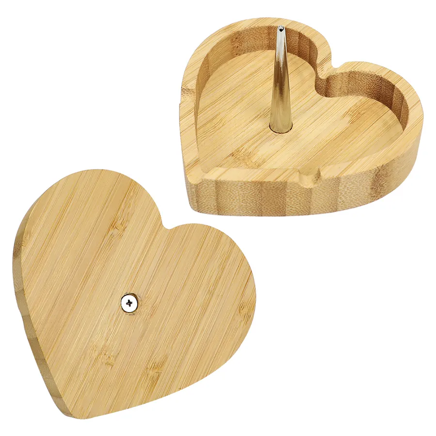 Ceniceros materiales de madera accesorios para fumar en forma de corazón cenicero contenedores de estilo único