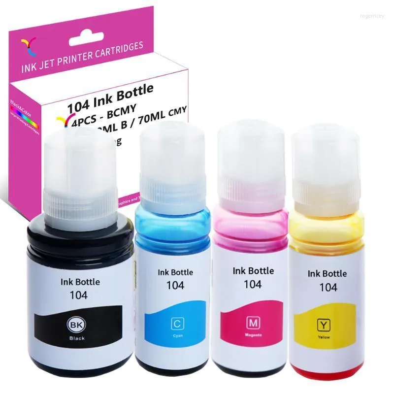 104 Ecotank şişeleri için uyumlu mürekkep yeniden doldurma kitleri ET-2710 ET2710 ET2711 ET2712 ET2714 ET2715 ET2720 ET2726 ET4700ink Kitink ROGE22