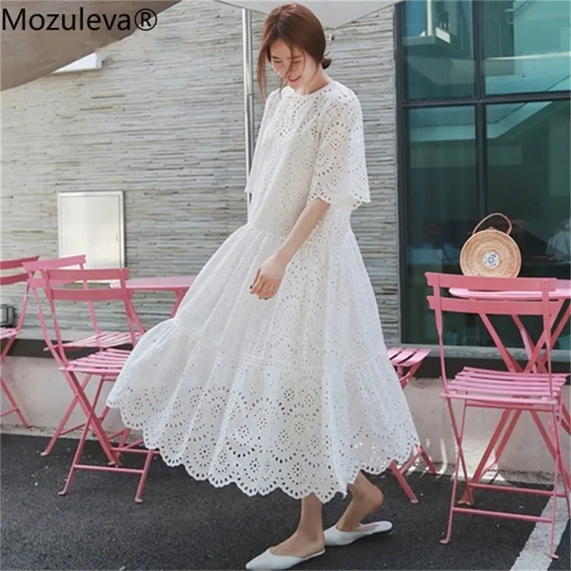 Mozuleva 2020 New Hollow Out Dress Dress Summer Summer Buck Bust Bruty with Spaghetti Strap Stest Vresses Summer Vresses اثنين