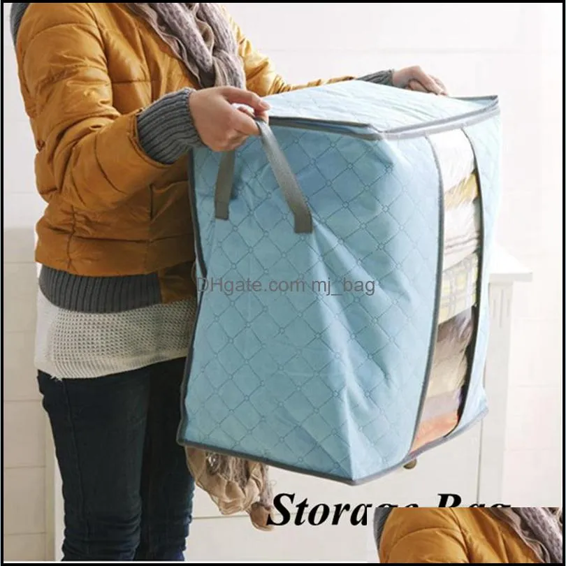 quilt clothing storage bag bedding item packing organizer durable quilts box zipper dirty clothes collecting case wll572