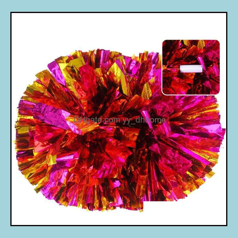 party carnival cheering pom pom-plastic handle cheerleading flower dance hand balls sports vocal concert cheerleaders ball festive supplies