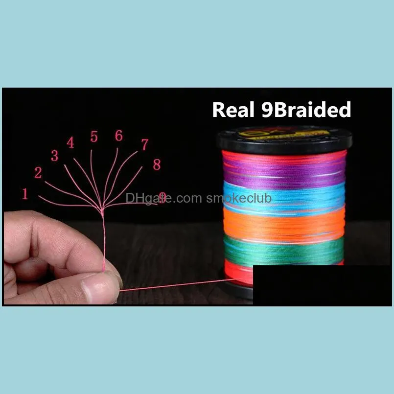 300m/980ft third generationPE line 9Braided Fishing Line 8colors 8-176lb Test for Salt-water Hi-grade Performance High quality!