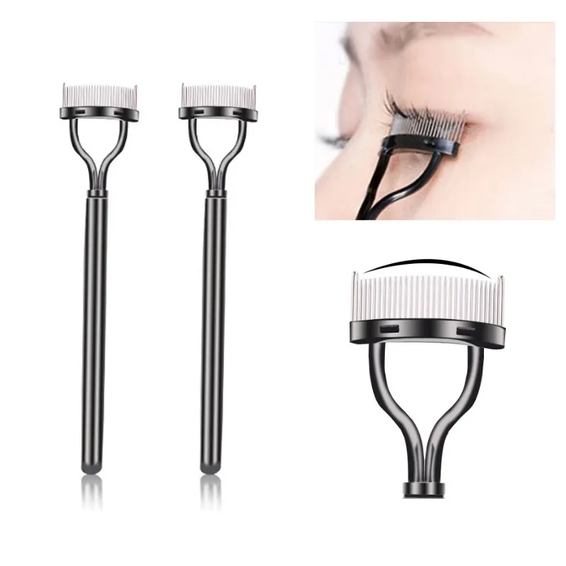 Recourbe-cils Portable pour Mascara, 1 pièce, peigne séparateur, brosse, outil de recourbe-cils, peigne en métal, pinceaux de maquillage