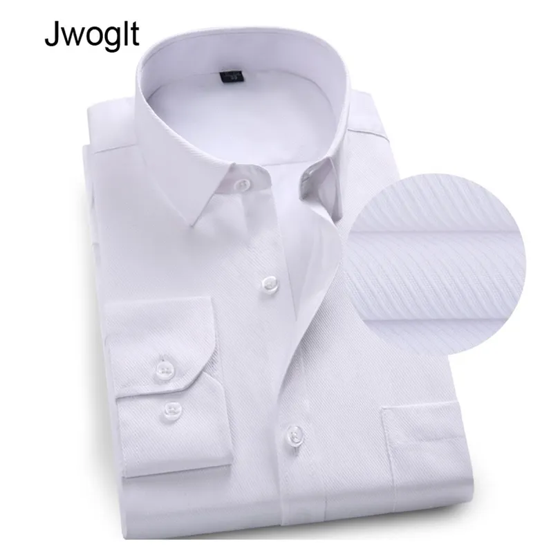 Twill Shirt Business Men Dress Shirts Luxury Longeve Shirts Slim Fit White Men Shirt Plus Size 7XL 8XL 9XL 210412