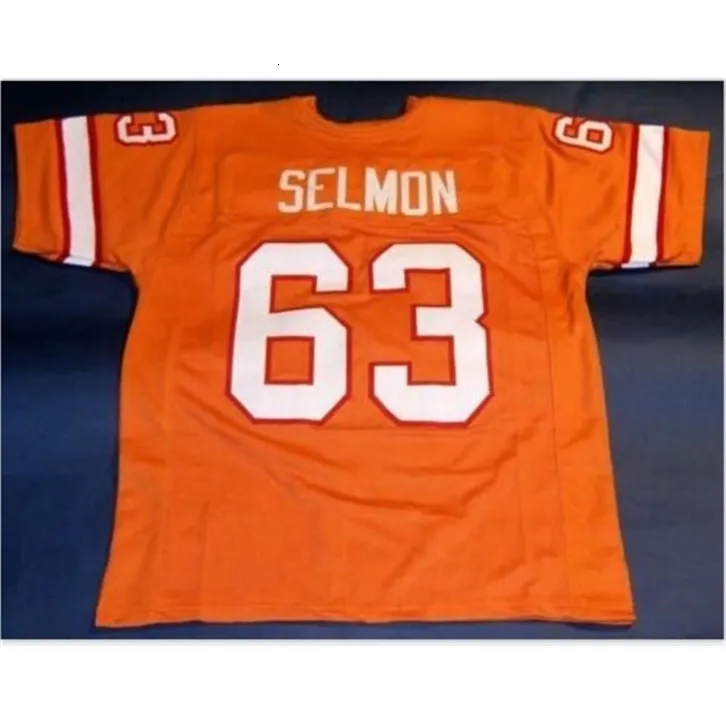 Chen37 Goodjob Mężczyzn Młodzież Kobiety Vintage Custom #63 Lee Selmon Orange College Football Jersey Size S-5xl lub Custom dowolne nazwisko lub koszulka numer