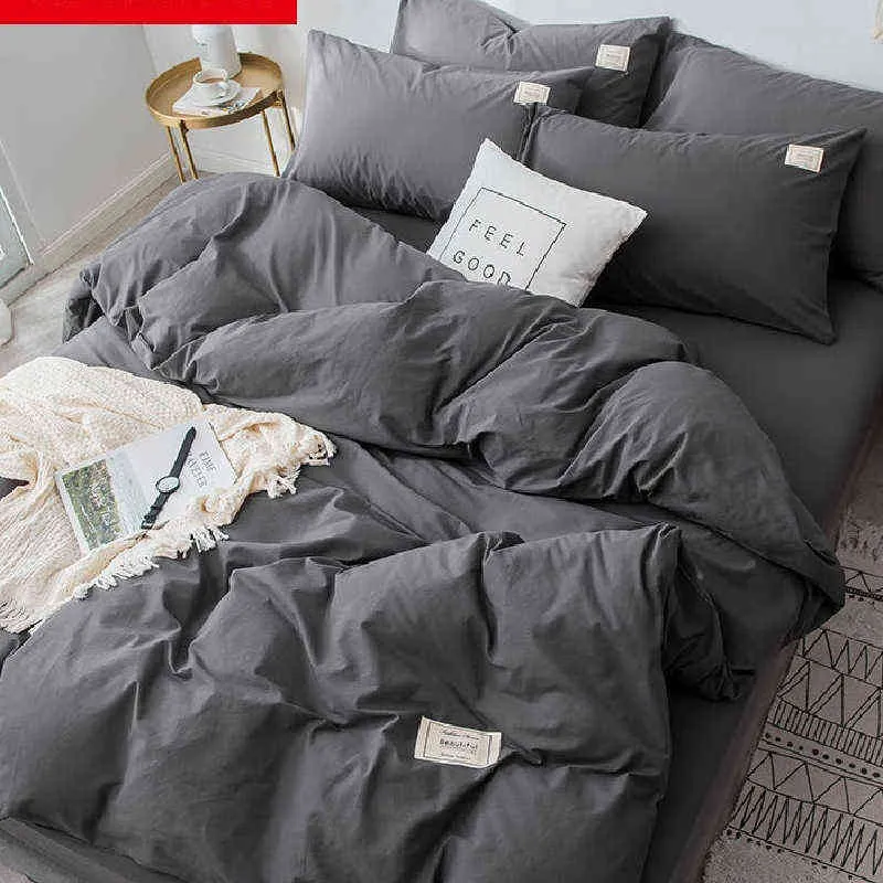 Bedding Sets High Quality Super Soft Fabric 4pc Duvet Cover Set Multi Colour Single Double Queen King Size Quilt Cover L220711
