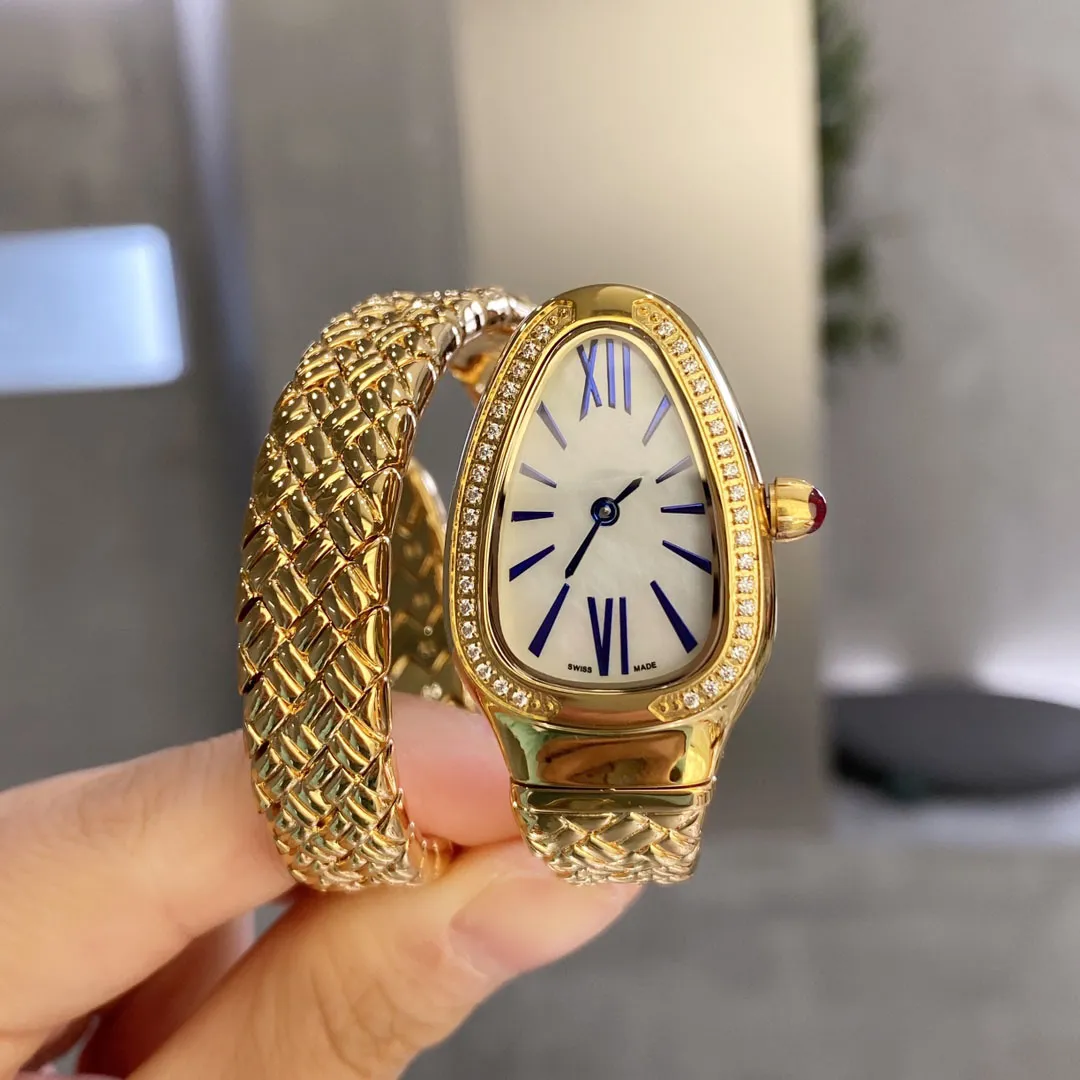 Luxury Designer Watches Watch for Woman Serpentine Diamonds Internt Memory Spring Material2604