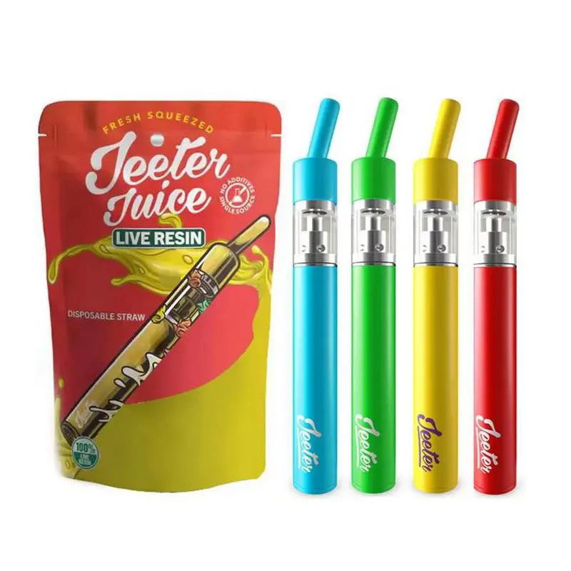 Jeeter Juice Live Resin Rechargeable E cigarette Kits Empty Disposable Vape Pen device 0.5ml 1.0ml Pod Thick Oil Atomizer with Mylar Bag packaging