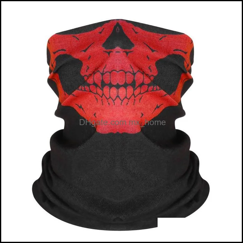 skull bandanas magic seamless bandana headscarf face mask scarf halloween ride bandanaghost scarf neck hiking scarves balaclava masks