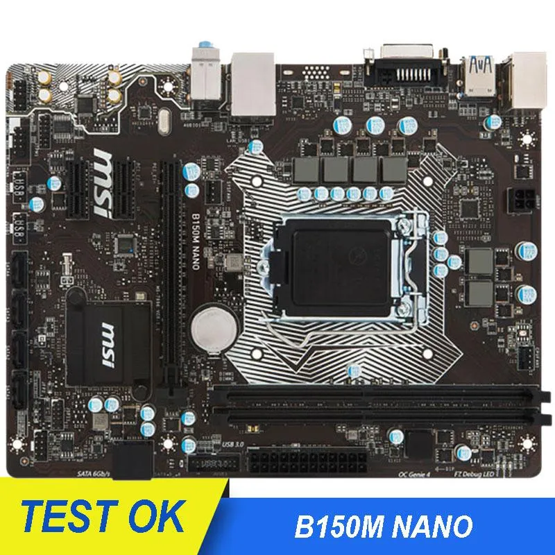 اللوحات الأم المستخدمة MSI B150M NANO Motherboard Intel B150 LGA 1151 DDR3 32GB Micro ATX PCI-E 3.0 SATA لوحة رئيسية لسطح المكتب