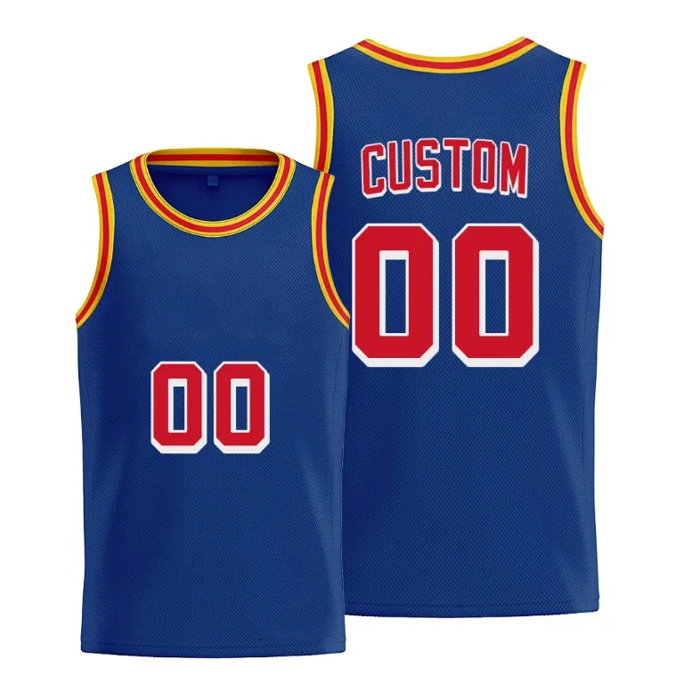 Imprimé Golden State Custom DIY Design Basketball Maillots Personnalisation Uniformes d'équipe Imprimer Personnalisé n'importe quel Nom Numéro Hommes Femmes Enfants Jeunes Bleu Jersey