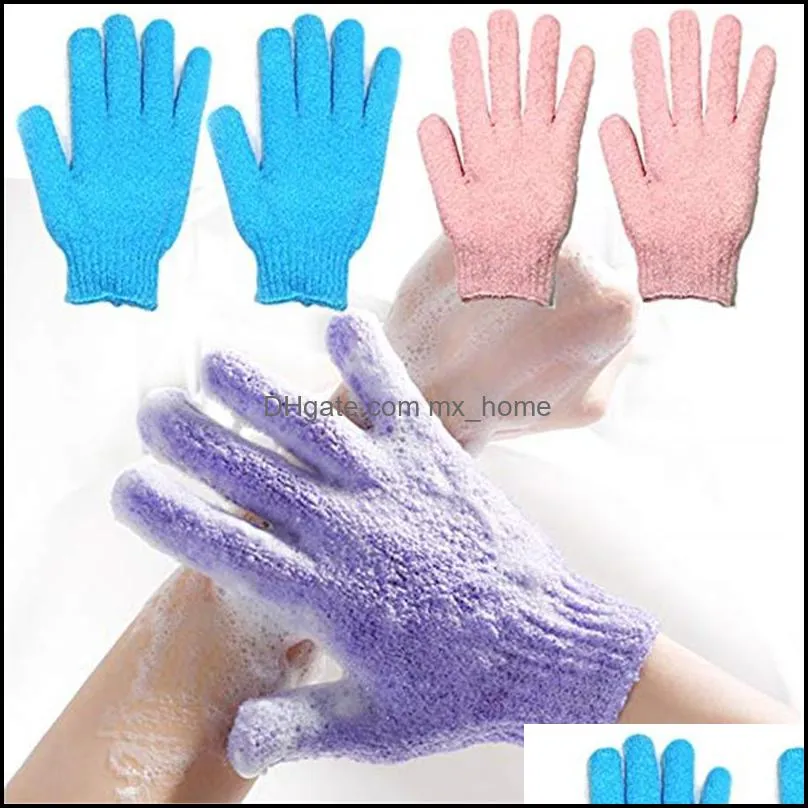 Bath Gloves Exfoliating Glovees Moisturizing Bath Glove Baths Shower Mitt Scrub Spa Massage Skin Care Body Ship