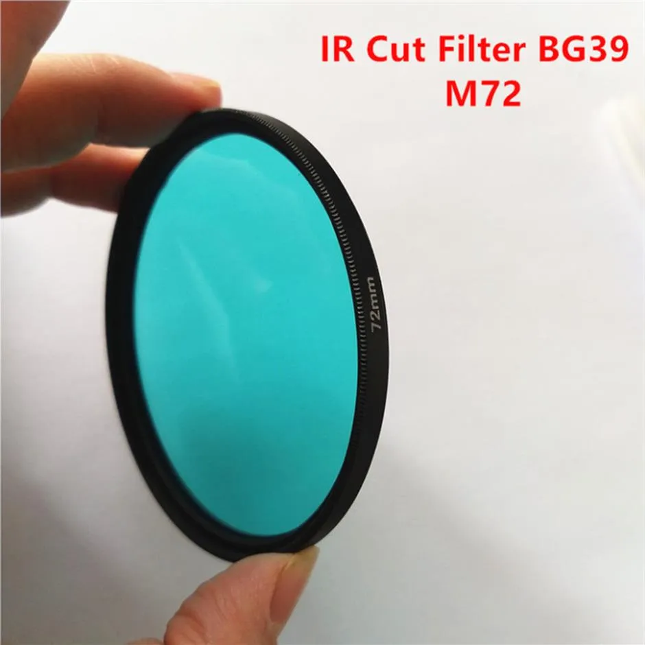 72mm IR Kesim Filtresi BG39 Kırmızı Light'ı ortadan kaldırmak için kamera renk düzeltmesi için kullanılan mavi optik cam