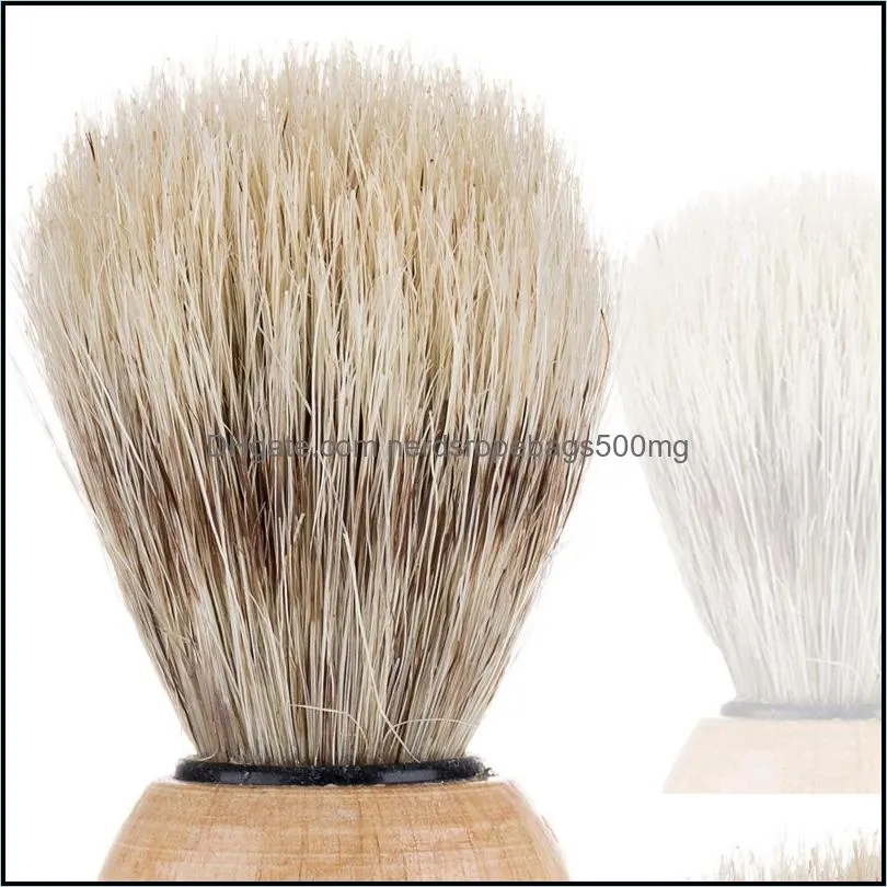 Nylon Solid Wood Beard Brush Man Male Bristles Shave Tool Shaving Brushes Shower Room Accessories Clean 5wm N2