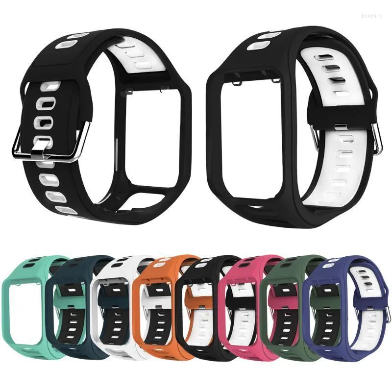 Oglądaj pasy pasmo nadgarstka do TomTom 2 3 Runner Spark Pisarz odświatowy Golfista Bransoletka Soft Watch Pasple Silicon Belt Hele22