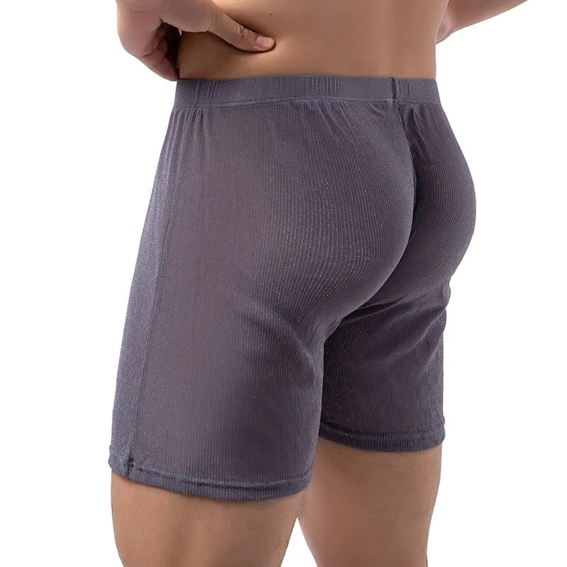 Underpants Shorts Comfort Maglie traspirabili lunghe pugili biancheria intima per uomini mutandine home abbracci di casa