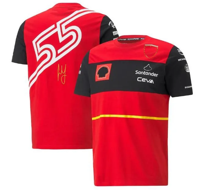 T-shirt da maglietta a maniche corte del team di F1 Nuova camicia girocollo tondo