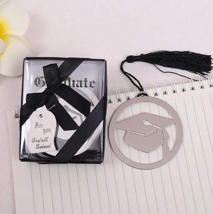 Lesezeichen Als Gastgeschenk – Metall, 9x7,5x2 Cm, Mit Natur-Motiv & Quaste | Perfekt Für Partys, Abschlussfeiern & Bachelor-Themen