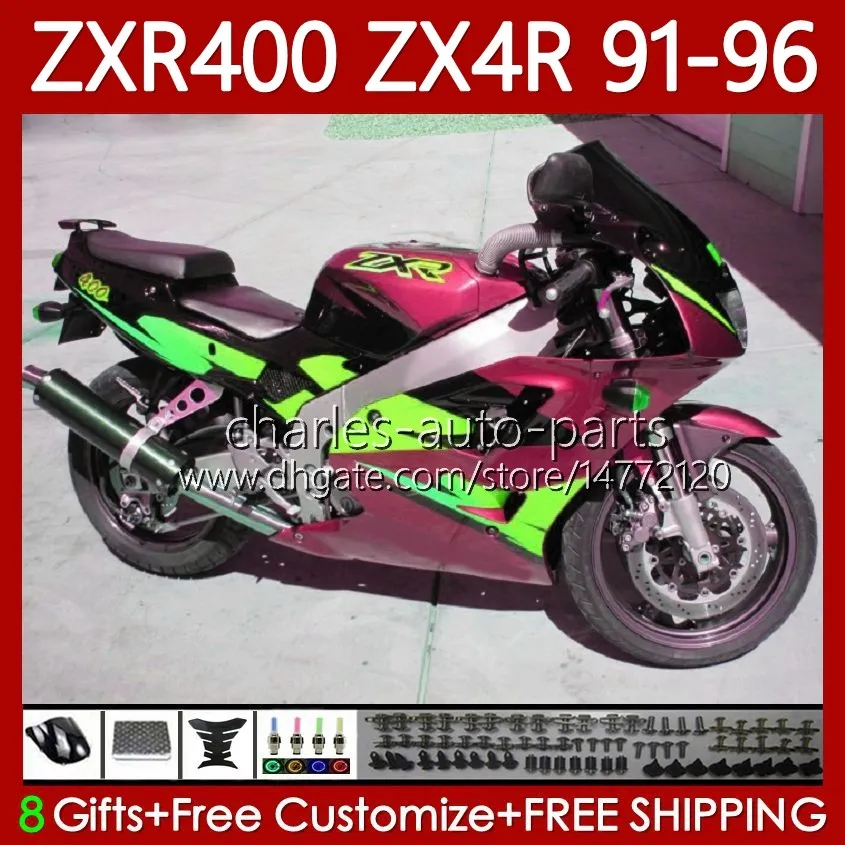 Oem Body per Kawasaki Ninja ZXR 400 CC ZX-4R ZX4R 91-96 Bodywork 138No.147 ZX Metal Red 4R 400CC ZXR400 91 92 93 94 95 96 ZXR-400 1991 1991 1991 1994 1994 1995 1996 kit da muratura del kit da muratura