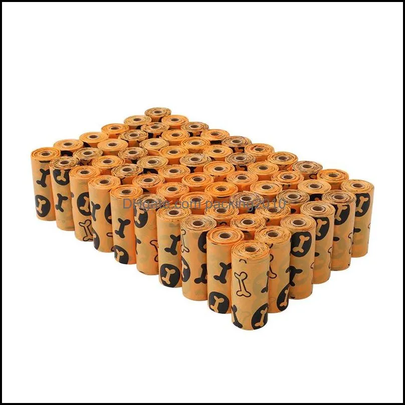 dog poop bag eco-friendly waste bags with dispenser outdoor clean pet walking supplies 15 per roll