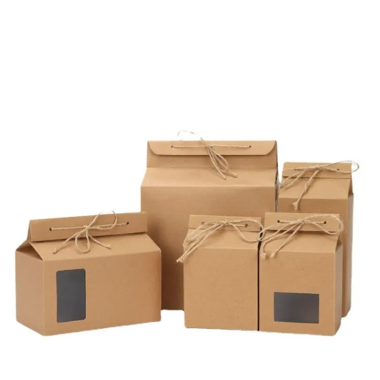 Daily Use Material Box Kraft Cardboard Gift Boxes, Kraft Boxes With Lid, Folded Food Nut ...