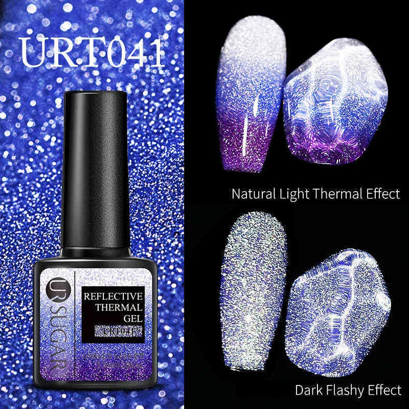 Nxy Nail Gel Gelter Тепловой Польский Польский Отражающий Фиолетовый Синий Полу постоянный Лак впитается УФ Все для маникюра 0328