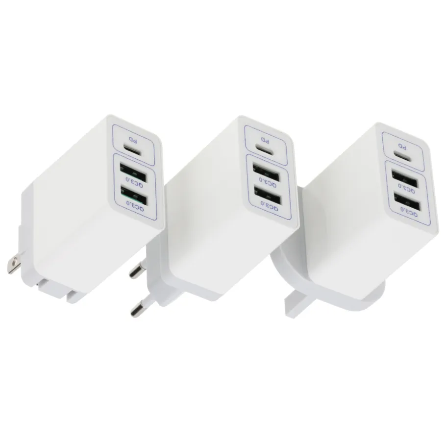 Fast Charging 36W Usb Wall Plug Type C PD Charger With QC 3.0 For