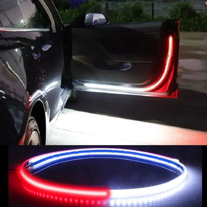 ديكور باب سيارة جديد ترحيب شرائح الضوء القوية الأضواء السلامة 12V