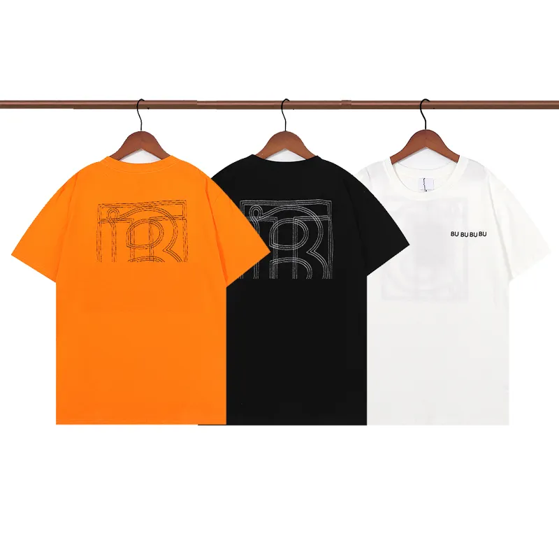 Män Letter Print T Shirts Svart Modedesigner Summer High Quality Top Kortärmad Storlek S-XXL