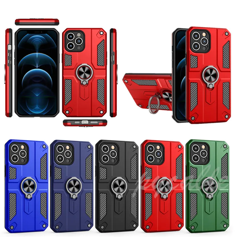 For Iphone Samsung Phone Cases Shockproof Hybrid Tpu Pc Armor Kickstand Hard Back Cover 11 13 Pro Max 12 Mini Xs Xr X 6 7 8 Plus Se2 Se3 12 A13 4G A33 A53 5G 2 In 1
