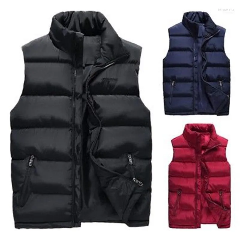 Men's Down & Parkas Mens Winter Quilted Vest Body Warmer Warm Sleeveless Padded Jacket Coat 1 Kare22