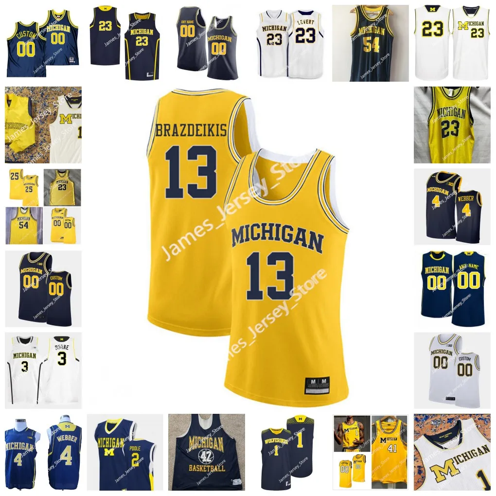 NCAA Michigan Wolverines koszulka koszykówki Keaton CARATTINI JACK WHITE TYLER FLLEYMA AHMAD HARAJLI WALKER CLEVELAND TREVOR KILINSKI Chase Allen Connor O'Halloran