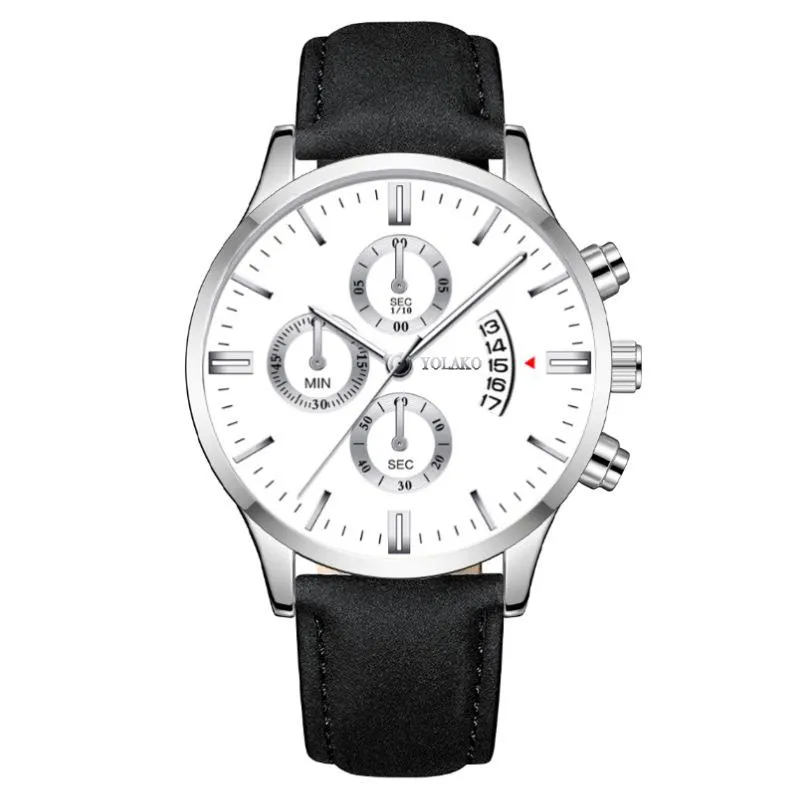 腕時計ファッションラウンドクォーツ革新的なダイヤルカジュアルな腕時計レザーストラップファッショナブルな時計防水防止リストウォッチ