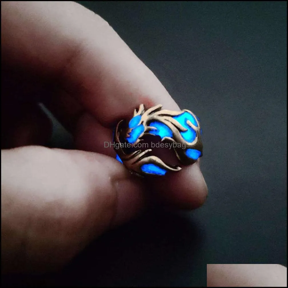 Retro Individuality Rings For Women Men Necessary Accessories Nightclubs & Bars Personality Dragon Loong Fashion Jewelry Ring