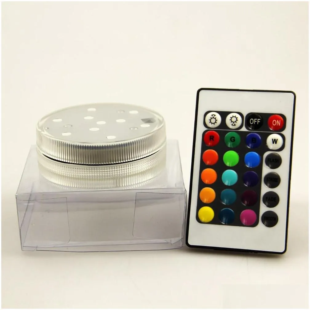 3 styles rgb 5050 smd 10led waterproof submersible led tea light candle light for wedding party christmas decorations